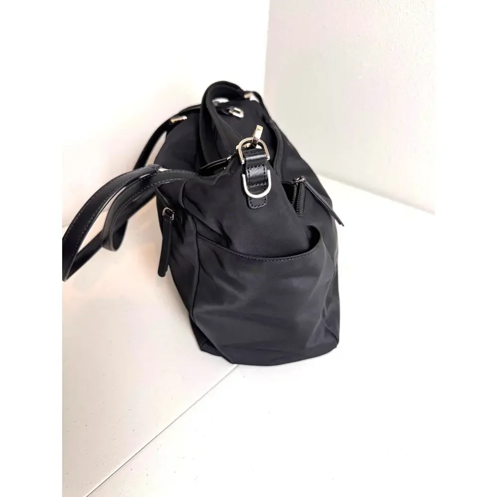 Kate Spade Chelsea Jae medium Satchel black nylon tote gold tone hardware